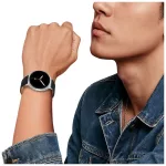 TECH-PROTECT LEATHERFIT Samsung Galaxy Watch 8/Classic készülékhez óra tok (40 / 44 / 46 MM) fekete