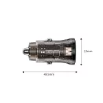 TECH-PROTECT CC01 2-portos autós töltő PD 30W / QC3.0 fekete