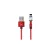 USAMS U59 Mágneses Lightning kábel 2.1A Gyors Töltés 1m Szőtt piros SJ472USB02 (US-SJ472)