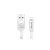 USAMS U2 lapos kábel Lightning 1.2m iPhone 5/6/7/8/X készülékhez SJ199IP02 fehér (US-SJ199)