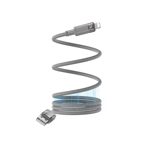 YESIDO mágneses kábel CA174 12W USB/Lightning 1M 2.4A szürke