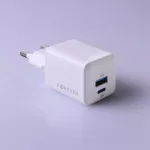 Forever TC-08-30AC GaN PD QC töltő 1× USB-C, 1× USB, 30W, fehér