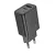 HOCO N63 hálózati töltőfej USB A + USB C QC3.0 PD 3A 30W, FEKETE
