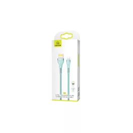   USAMS Fonott U33 Lightning kábel 1.2m 2A Gyors töltéssel SJ360USB02 (US-SJ360) cián