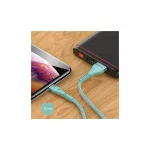 USAMS Fonott U33 Lightning kábel 1.2m 2A Gyors töltéssel SJ360USB02 (US-SJ360) cián