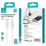 kábel USAMS KY Series US-SJ692 30W USB-C to Lightning 1m fehér