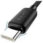 USAMS KY Series kábel US-SJ691 60W USB-C to USB-C 1m fekete
