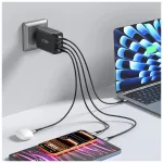 TECH-PROTECT NC240W-GAN 4-portos hálózati töltő PD 240W / QC3.0 fekete