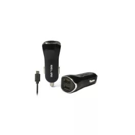 Ład. sam. Beline töltő 2xUSB + microUSB 2,1A fekete
