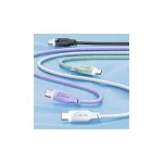 USAMS kábel USB-C 6A 1.2m Port Display gyors töltés Lithe Series lila SJ568USB03 (US-SJ568)