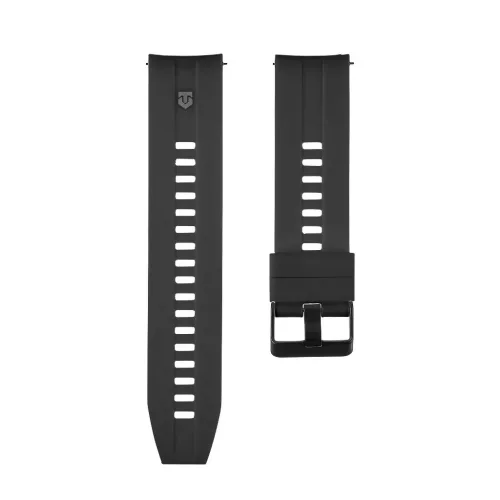 Tactical Quick Release Fekete szilikon univerzális óraszíj 18mm Samsung / Huawei / Honor / Garmin / Amazfit készülékekhez