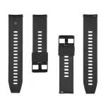 Tactical Quick Release Fekete szilikon univerzális óraszíj 18mm Samsung / Huawei / Honor / Garmin / Amazfit készülékekhez