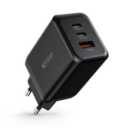   Tech-Protect PD65W / QC3.0 Hálózati Töltő adapter 1*USB-A, 2*USB-C fekete 934524