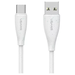   USAMS Green Series kábel SJ714 18W 3A USB-A to USB-C 1m fehér