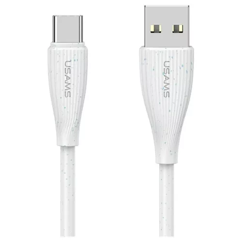 USAMS Green Series kábel SJ714 18W 3A USB-A to USB-C 1m fehér