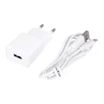 Maxlife MXTC-01 töltő 1x USB 1A + USB-C kábel, fehér