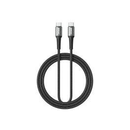 BWOO fonott USB-C – USB-C kábel 3 m 60W fekete