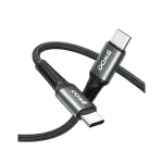 BWOO fonott USB-C – USB-C kábel 3 m 60W fekete