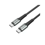 BWOO fonott USB-C – USB-C kábel 3 m 60W fekete