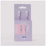 COLORUM USB-C–USB-C kábel 1,8 m 3A CK60-CC-09 xLavenda