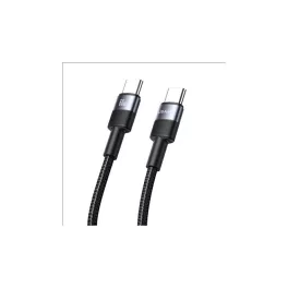   USAMS USB-C to USB-C kábel 60W 1.2m alumínium ötvözet adatkábel SY Series SJ724USB01 (US-SJ724)