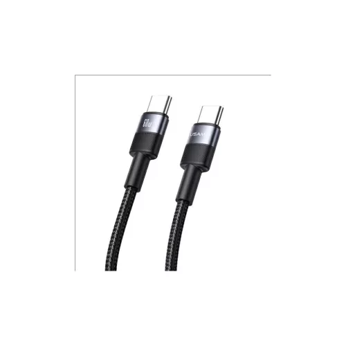 USAMS USB-C to USB-C kábel 60W 1.2m alumínium ötvözet adatkábel SY Series SJ724USB01 (US-SJ724)