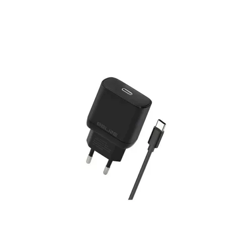 Beline töltő 1x USB-C 25W + USB-C kábel PD 3.0 BLNCB25C GaN fekete