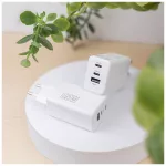 Maxlife MXTC-08-65ACC PD QC töltő 2x USB-C 1x USB 65W fehér