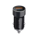 Forever CC-06 PD QC autós töltő 1x USB-C, 1x USB 20W + 60W USB-C–USB-C kábel fekete