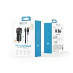 Forever CC-06 PD QC autós töltő 1x USB-C, 1x USB 20W + 60W USB-C–USB-C kábel fekete