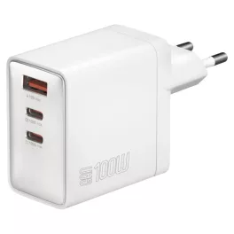 4smarts Pocket GaN 100W fali töltő 2x USB-C + USB-A fehér