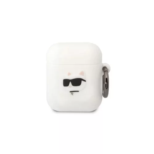 CG MOBILE KARL LAGERFELD 3D LOGO NFT CHOUPETTE HEAD szilikon tok (karabíner) FEHÉR Apple AirPods 1/2 (KLA2RUNCHH)