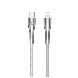 Forever Sleek kábel USB-C – Lightning, 1,0 m, 27W, fehér