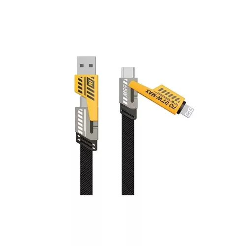 AWEI kábel CL-226 4in1 USB-C/Lightning/USB-A fekete 65W/27W