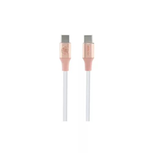Guess GUCCLALRGDP USB-C - USB-C1.5m gyors töltésű kábel Ebossed Logo rózsaszín