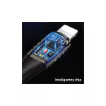 USAMS Fonott U-Tone Lightning kábel 1,2 m Power-off 2A Fast Charging fekete SJ344USB01 (US-SJ344)
