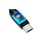 USAMS U18 microUSB 2A Gyors Töltő Kábel 1m SJ268USB01 (US-SJ268) fekete