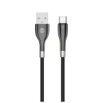 Forever Sleek USB–USB-C kábel 1,0 m 3A fekete
