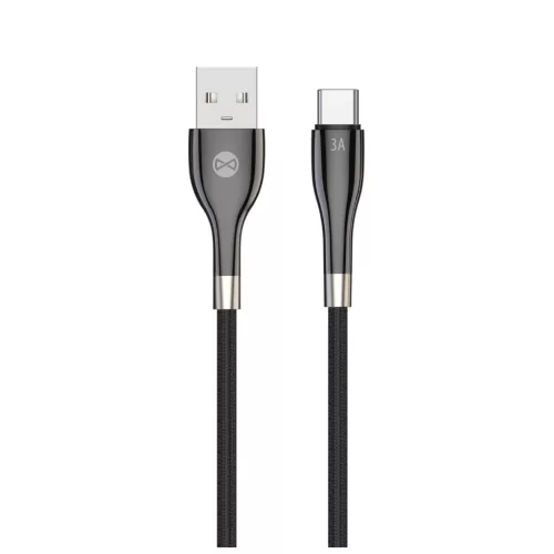 Forever Sleek USB–USB-C kábel 1,0 m 3A fekete