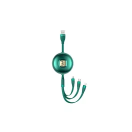   USAMS kábel U69 3-in-1 1m (Lightning/microUSB/USB-C) SJ508USB03 (US-SJ508) zöld
