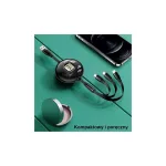 USAMS kábel U69 3-in-1 1m (Lightning/microUSB/USB-C) SJ508USB03 (US-SJ508) zöld