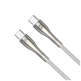 Forever Sleek USB-C–USB-C kábel 1,0 m 100W fehér
