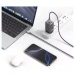 USAMS Huan Series SJ752 60W USB-C to USB-C kábel 1.2 m titán