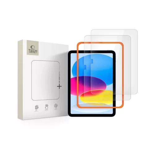 TECH-PROTECT EASY SET+ edzett üveg kijelzővédő, 2-darabos, iPad 10.9" (10/2022) és iPad 11" (11/2025) készülékhez, átlátszó