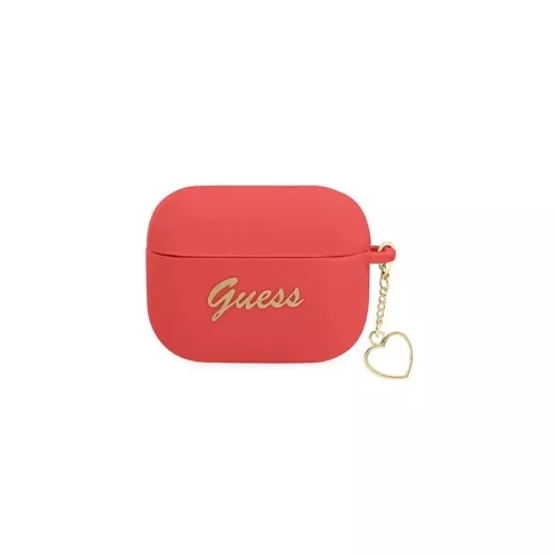 CG MOBILE GUESS CHARMS HEART szilikon tok (telefondísz) PIROS Apple AirPods Pro (GUAPLSCHSR)