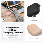 TECH-PROTECT szilikon kampó APPLE AIRPODS PRO 3 készülékhez olív zöld