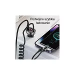 USAMS autós töltő C37 1xUSB+1xUSB-C 60W +USB-C kábel 30W PD+QC Fast Charge fekete CC192CC01