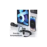 USAMS autós töltő C37 1xUSB+1xUSB-C 60W +USB-C kábel 30W PD+QC Fast Charge fekete CC192CC01