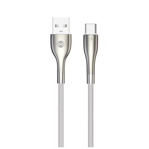 Forever Sleek USB – USB-C kábel 1,0 m 3A fehér