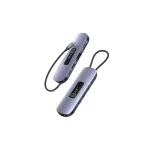 USAMS adapter elosztó 10in1 3xUSB 3.0/TF/SD/USB-C/HDMI/RJ45/VGA PD100W szürke patinás SJ644HUB01